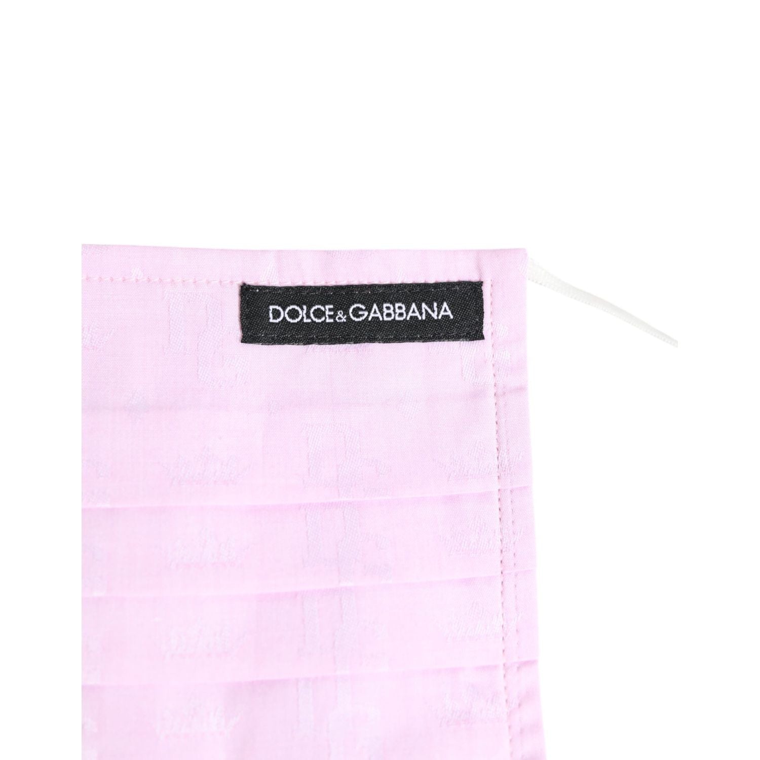 Dolce & Gabbana Pink Cotton Logo Elastic Ear Strap Face Mask