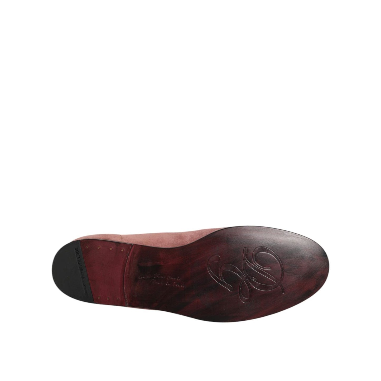 Dolce & Gabbana Pink Suede Loafers Formal Men Dress Shoes Dolce & Gabbana