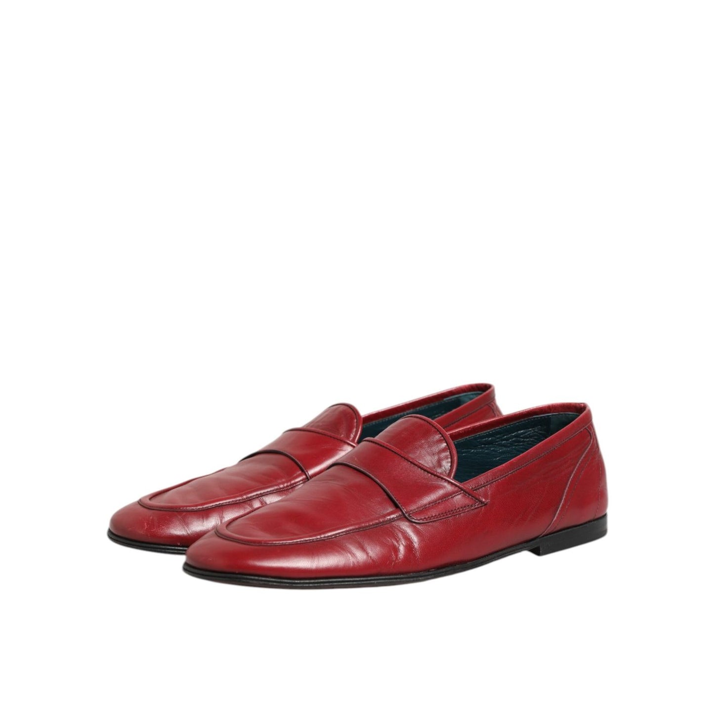 Dolce & Gabbana Red Leather Slip On Dress Men Loafers Shoes Dolce & Gabbana