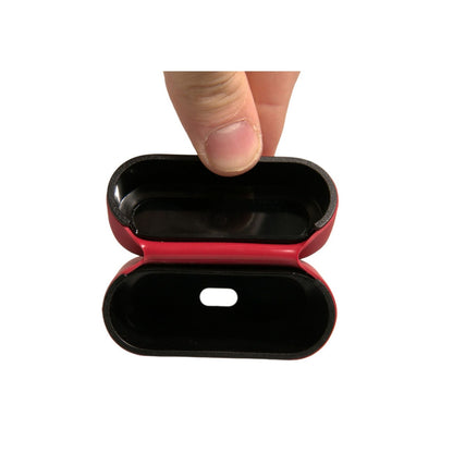 Dolce & Gabbana Red PVC Embossed Logo Plaque Holder Airpods Case Dolce & Gabbana