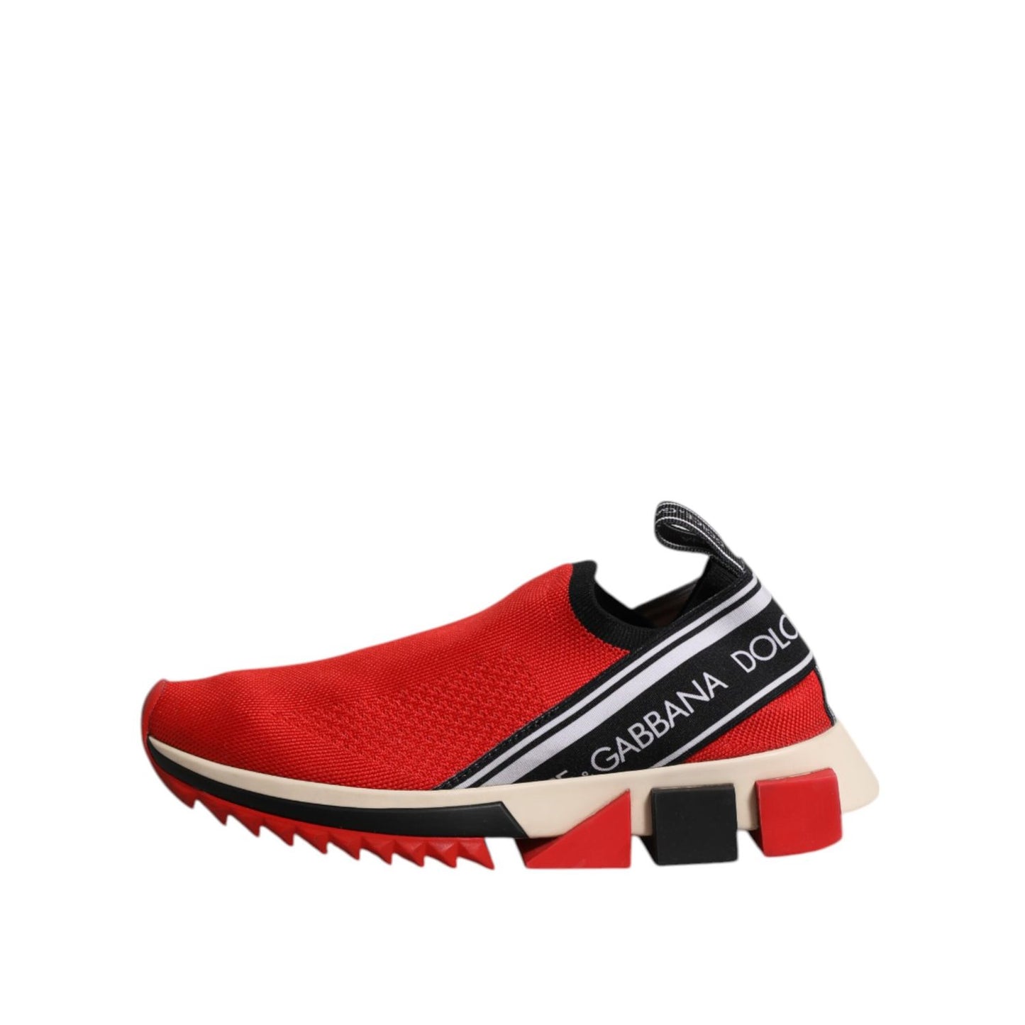Dolce & Gabbana Red Sorrento Slip On Low Top Sneakers Shoes Dolce & Gabbana