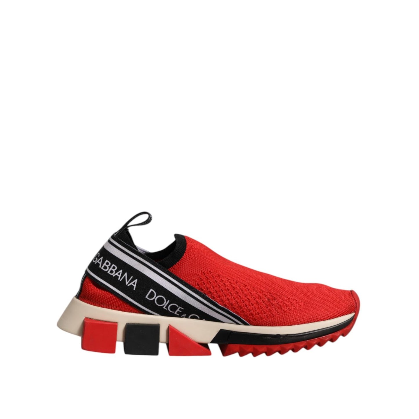 Dolce & Gabbana Red Sorrento Slip On Low Top Sneakers Shoes Dolce & Gabbana