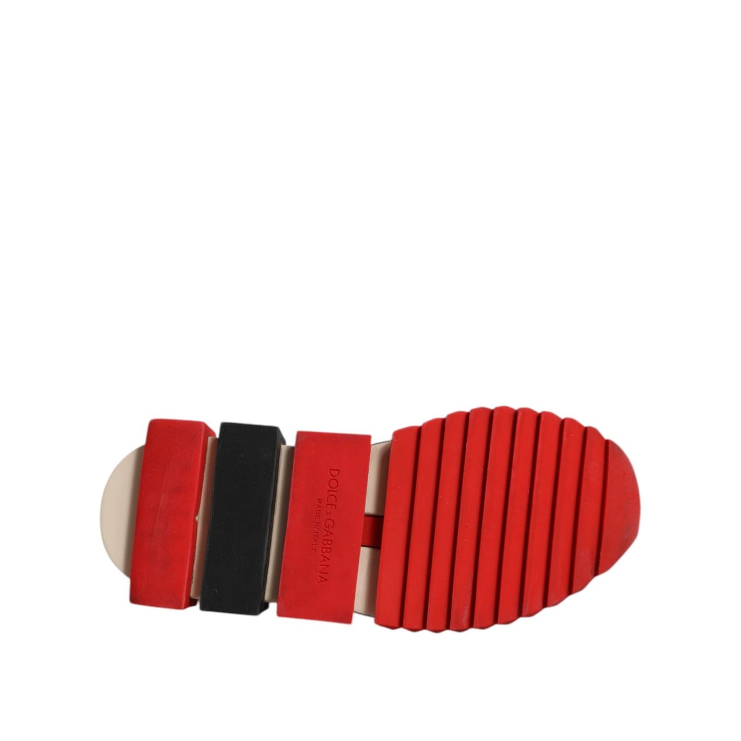 Dolce & Gabbana Red Sorrento Slip On Low Top Sneakers Shoes Dolce & Gabbana