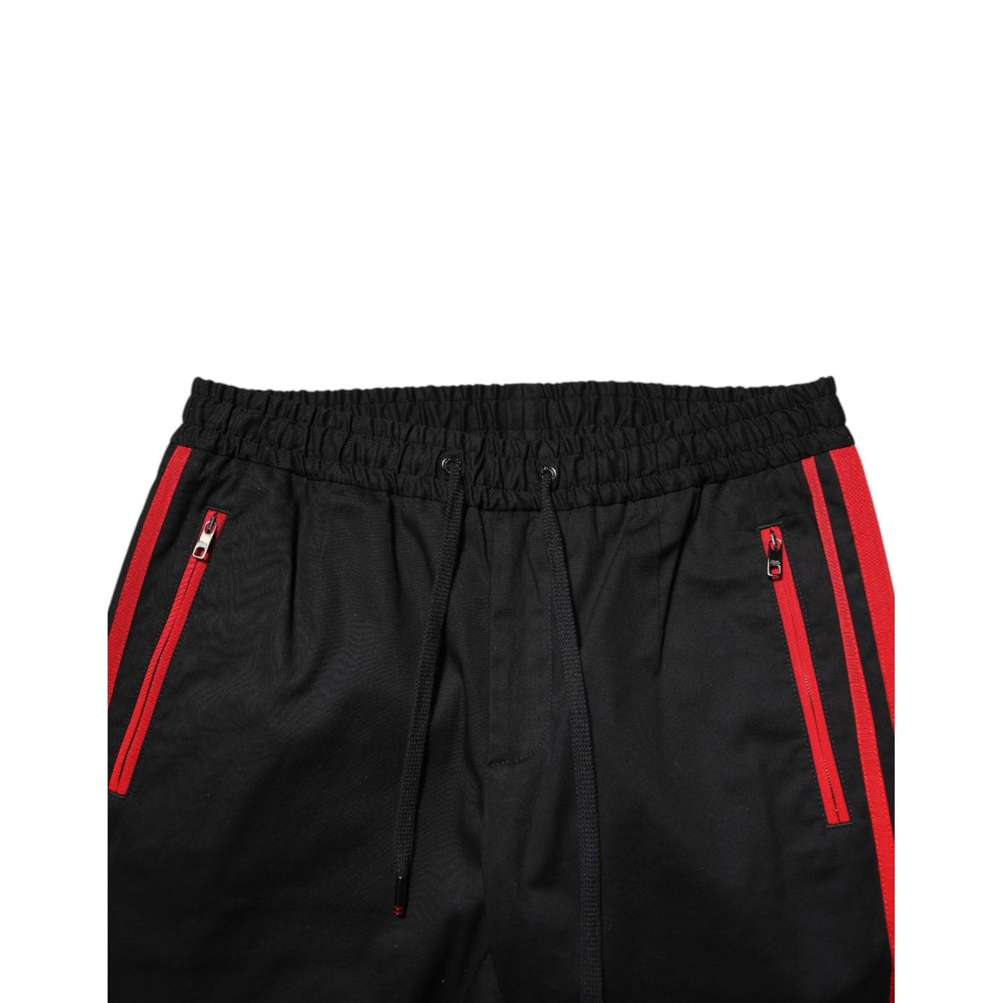 Dolce & Gabbana Red Stripe Cotton Logo Jogger Sweatpants Pants Dolce & Gabbana