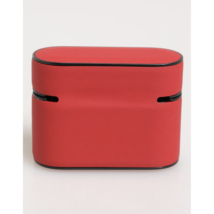 Dolce & Gabbana Red White Silicone Embossed Logo Accessory Airpods Case Dolce & Gabbana