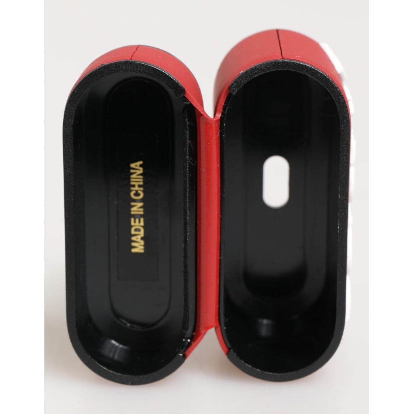 Dolce & Gabbana Red White Silicone Embossed Logo Accessory Airpods Case Dolce & Gabbana