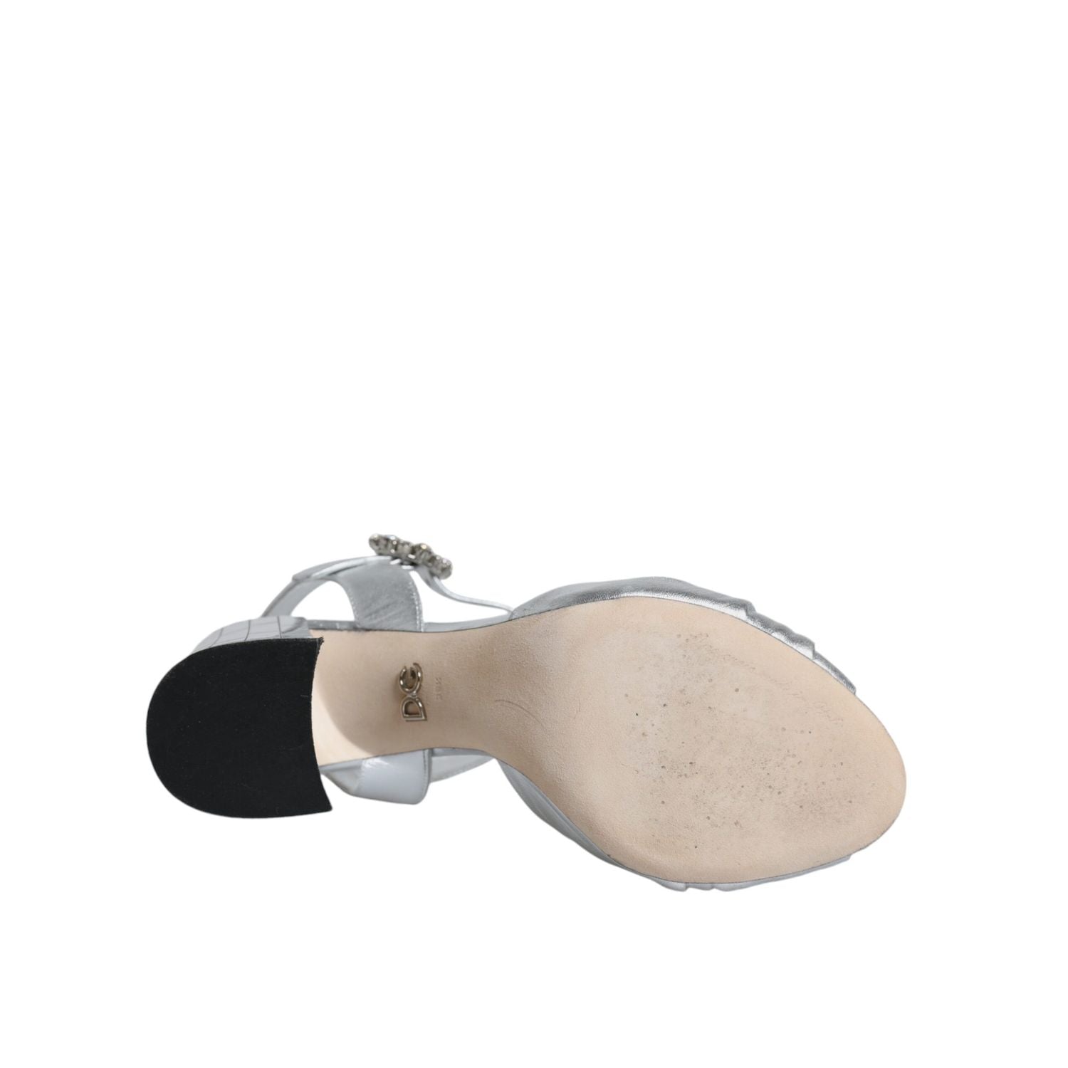 Dolce & Gabbana Silver Mirror Heels KEIRA Sandals Shoes