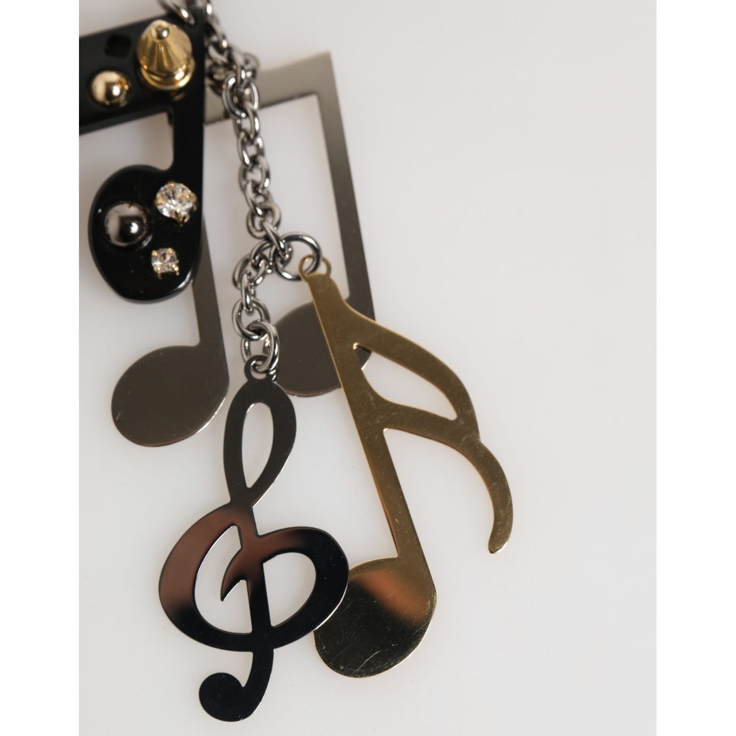 Dolce & Gabbana Silver Musical Note Key Holder Keychain Bag Charm Keyring Dolce & Gabbana