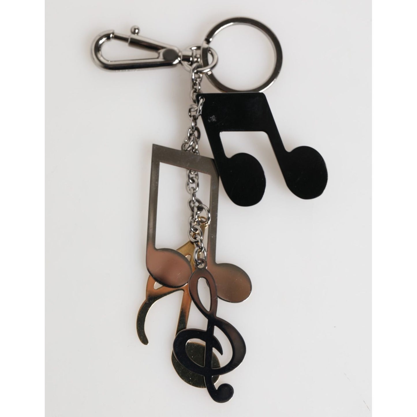 Dolce & Gabbana Silver Musical Note Key Holder Keychain Bag Charm Keyring Dolce & Gabbana