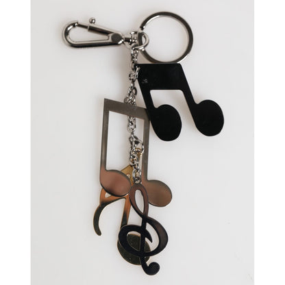 Dolce & Gabbana Silver Musical Note Key Holder Keychain Bag Charm Keyring Dolce & Gabbana