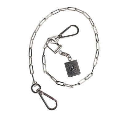 Dolce & Gabbana Silver Tone Metal Chain DG Charm Belt Keychain Dolce & Gabbana