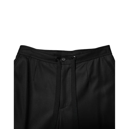 Dolce & Gabbana Solid Black Cargo Jogger Men Sweatpants Pants Dolce & Gabbana