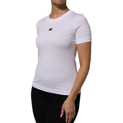 Dolce & Gabbana T-Shirt White Cotton Round Neck Short Sleeves I