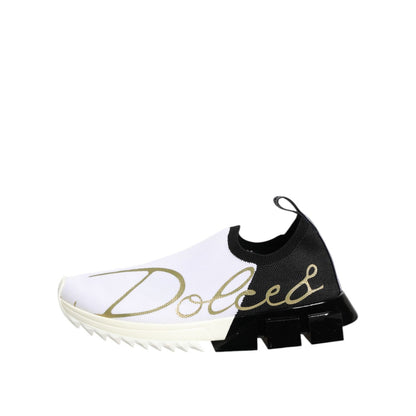 Dolce & Gabbana White Black Low Top Sorrento Sneakers Shoes Dolce & Gabbana