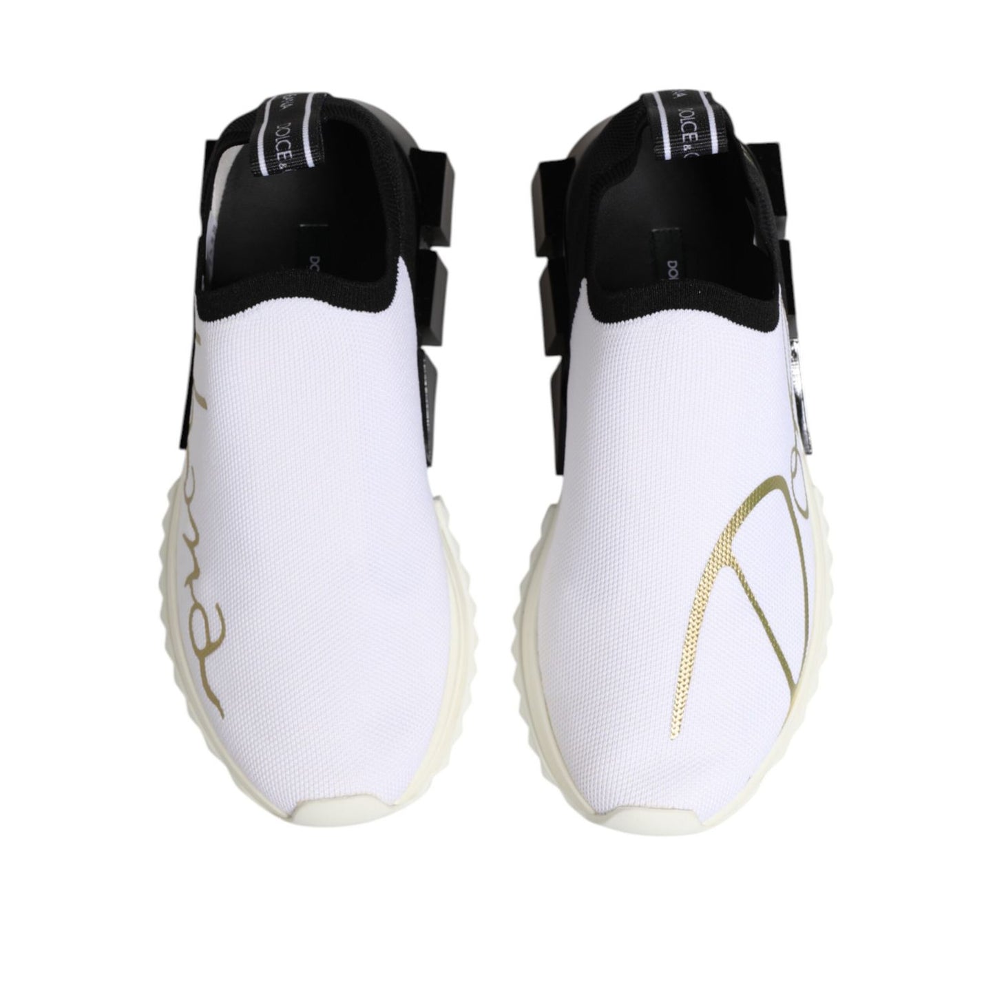 Dolce & Gabbana White Black Low Top Sorrento Sneakers Shoes Dolce & Gabbana
