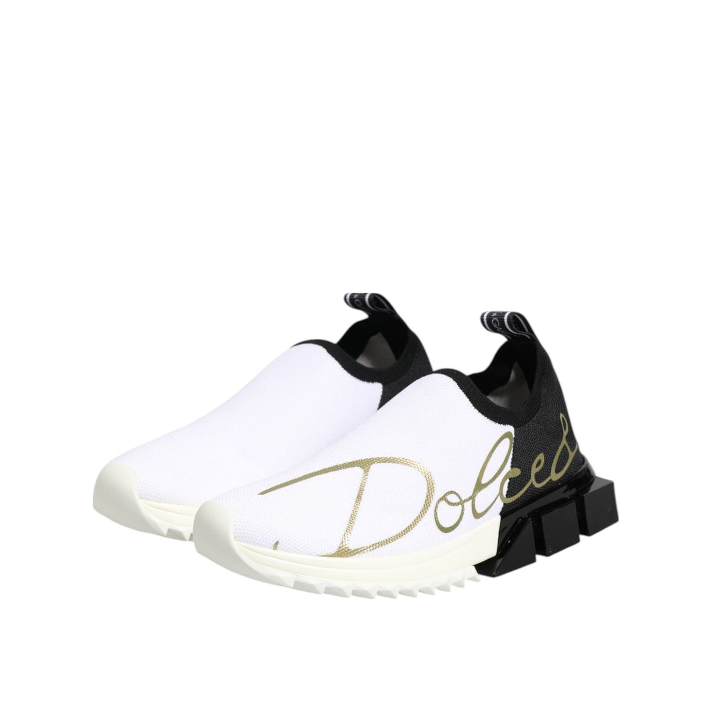 Dolce & Gabbana White Black Low Top Sorrento Sneakers Shoes Dolce & Gabbana