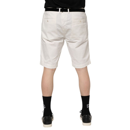 Dolce & Gabbana White Chinos Cotton Stretch Men Casual Shorts Dolce & Gabbana