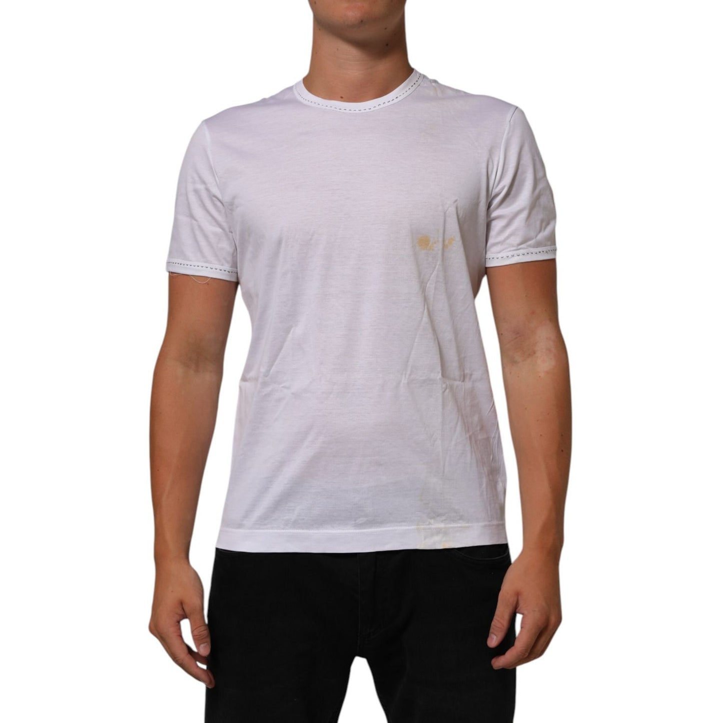 Dolce & Gabbana White Cotton Crew Neck Underwear Tee T-shirt Dolce & Gabbana