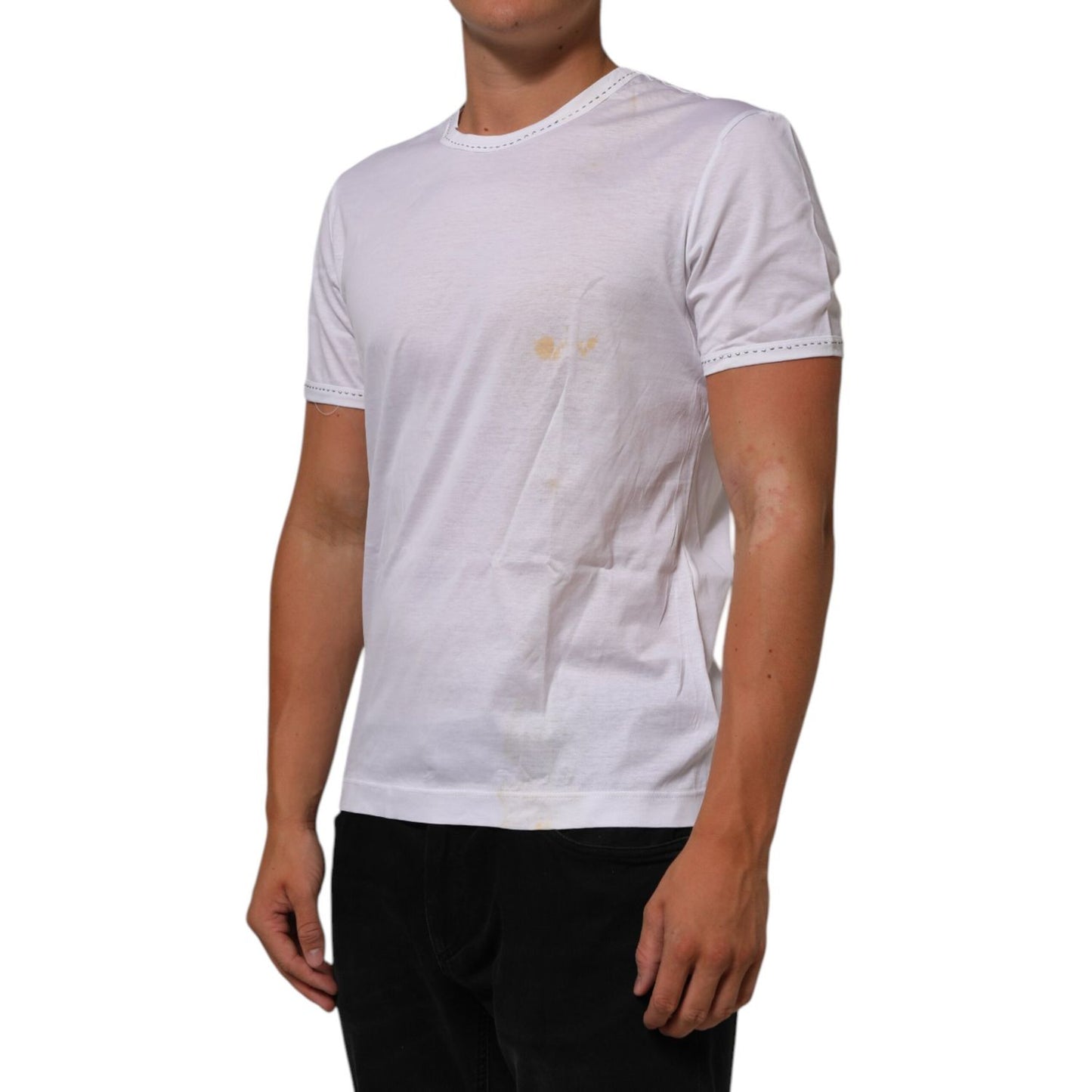 Dolce & Gabbana White Cotton Crew Neck Underwear Tee T-shirt Dolce & Gabbana