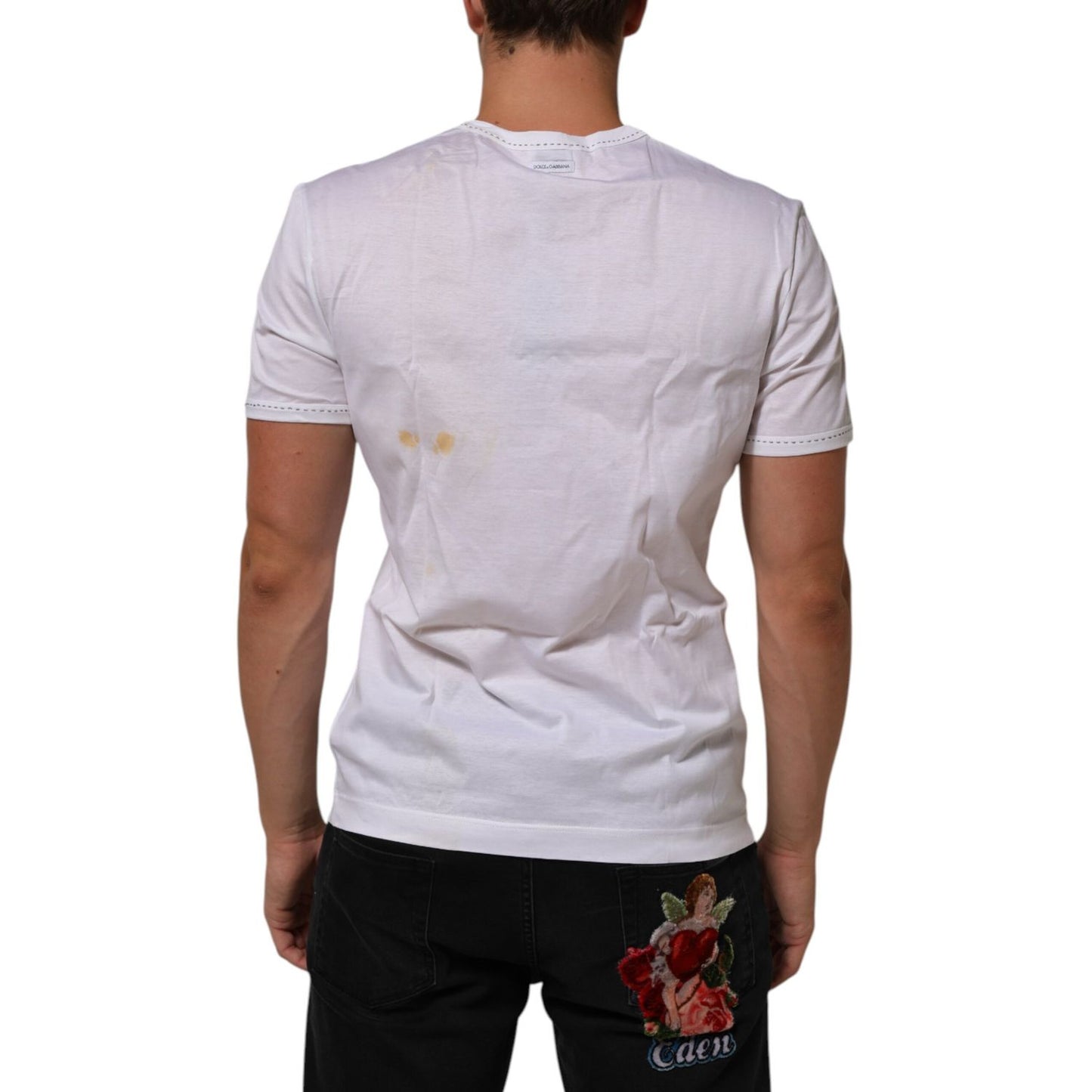 Dolce & Gabbana White Cotton Crew Neck Underwear Tee T-shirt Dolce & Gabbana