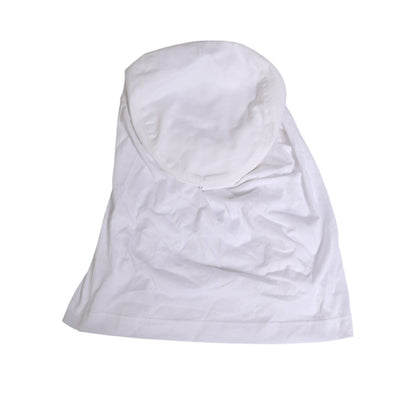 Dolce & Gabbana White Cotton DG Logo Plaque Baseball Balaclava Hat Dolce & Gabbana