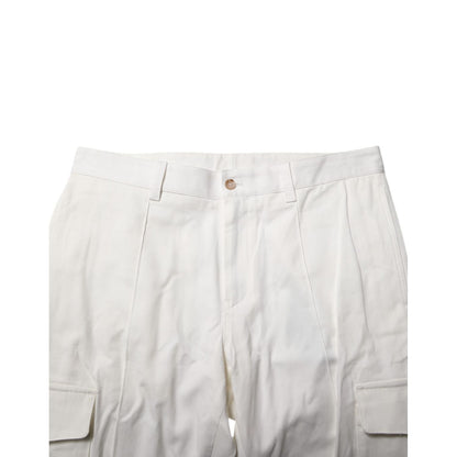 Dolce & Gabbana White Cotton Jogger Cargo Skinny Men Pants Dolce & Gabbana