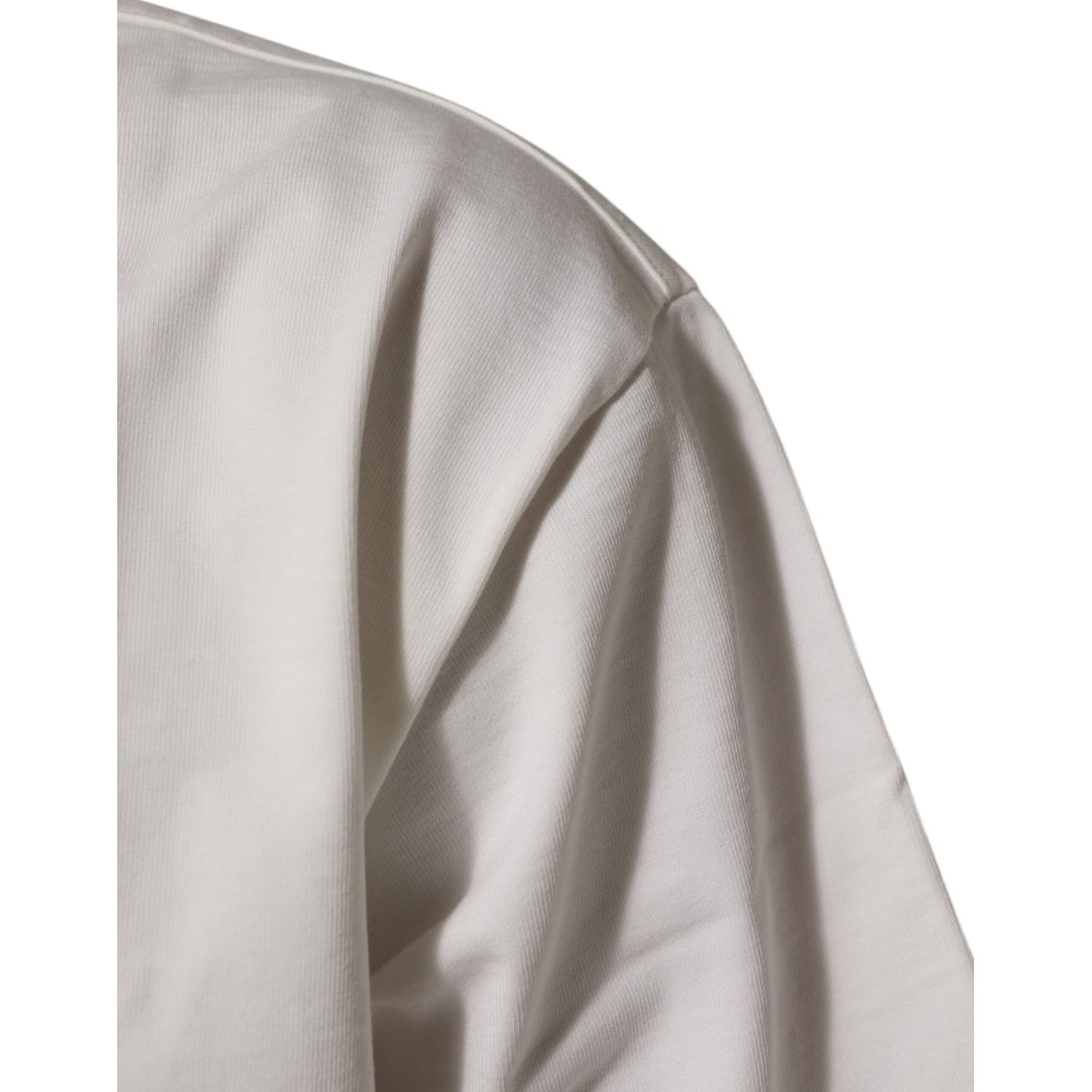 Dolce & Gabbana White Cotton Logo Print Crew Neck Men T-shirt Dolce & Gabbana