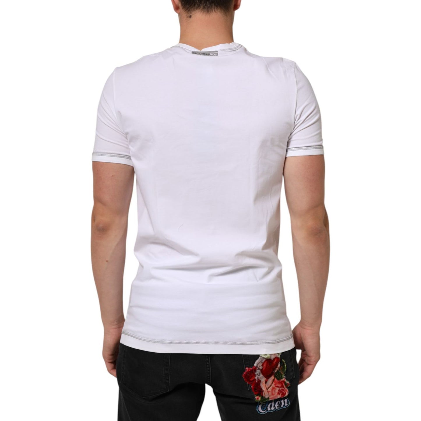 Dolce & Gabbana White Cotton Round Neck Men Underwear T-shirt