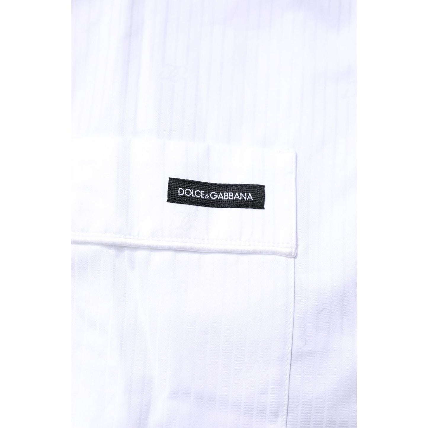 Dolce & Gabbana White Cotton Shirt Pants Pajama Set Sleepwear Dolce & Gabbana
