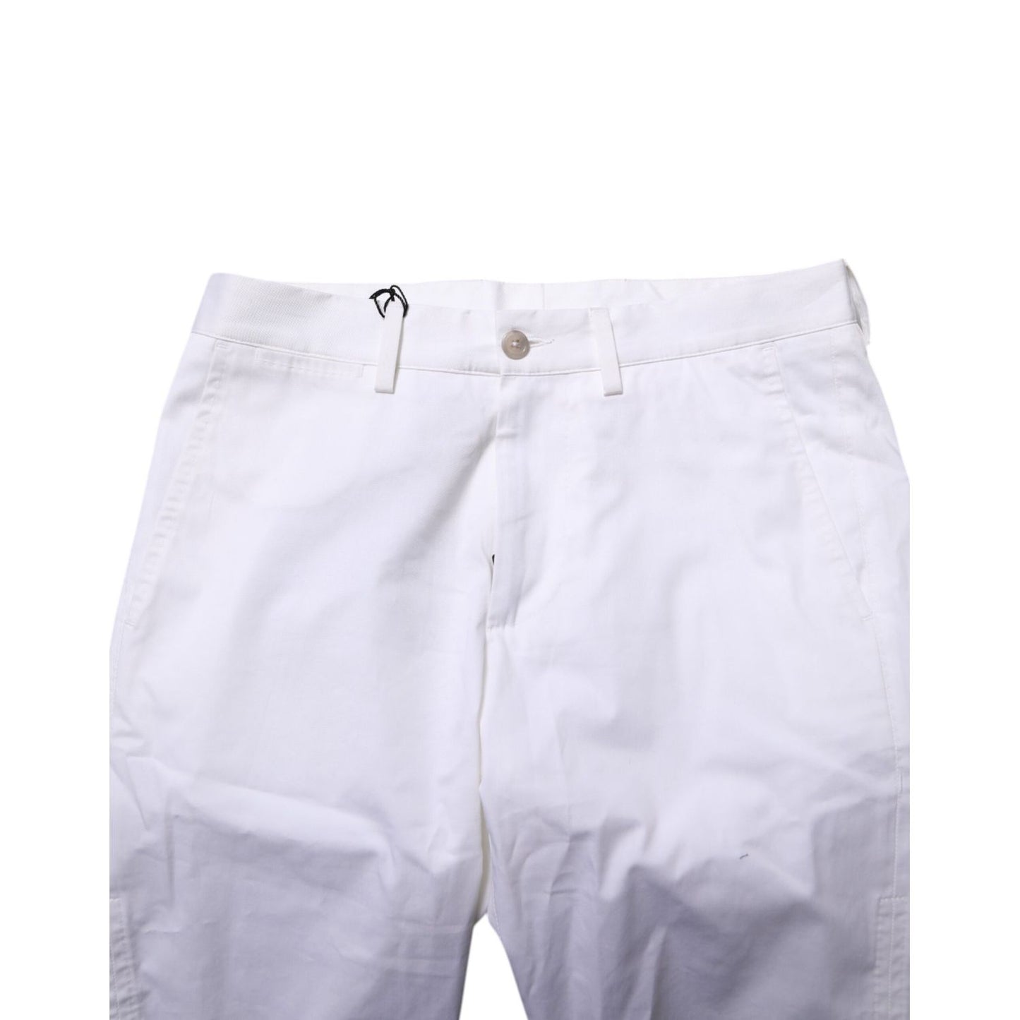 Dolce & Gabbana White Cotton Stretch Men Denim Bermuda Shorts Dolce & Gabbana