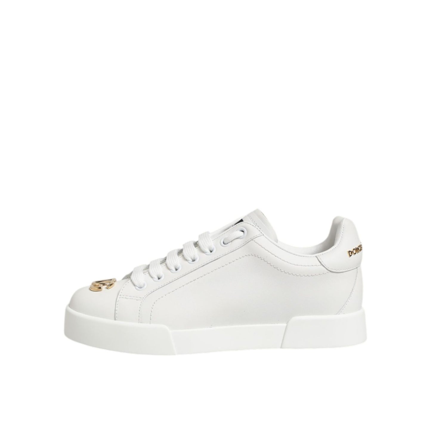 Dolce & Gabbana White DG Leather Low Top Sneakers Shoes Dolce & Gabbana