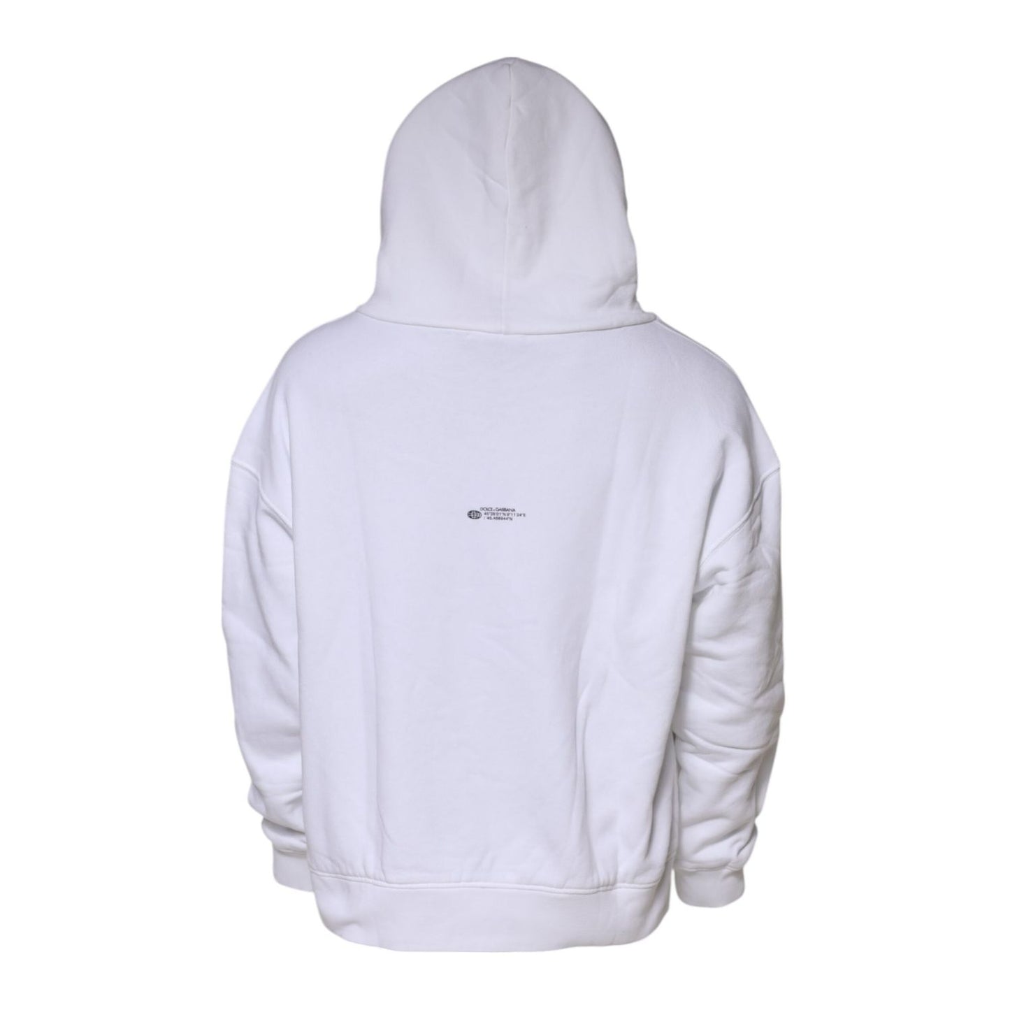 Dolce & Gabbana White DG Vib3 Hooded Men Sweatshirt Sweater Dolce & Gabbana