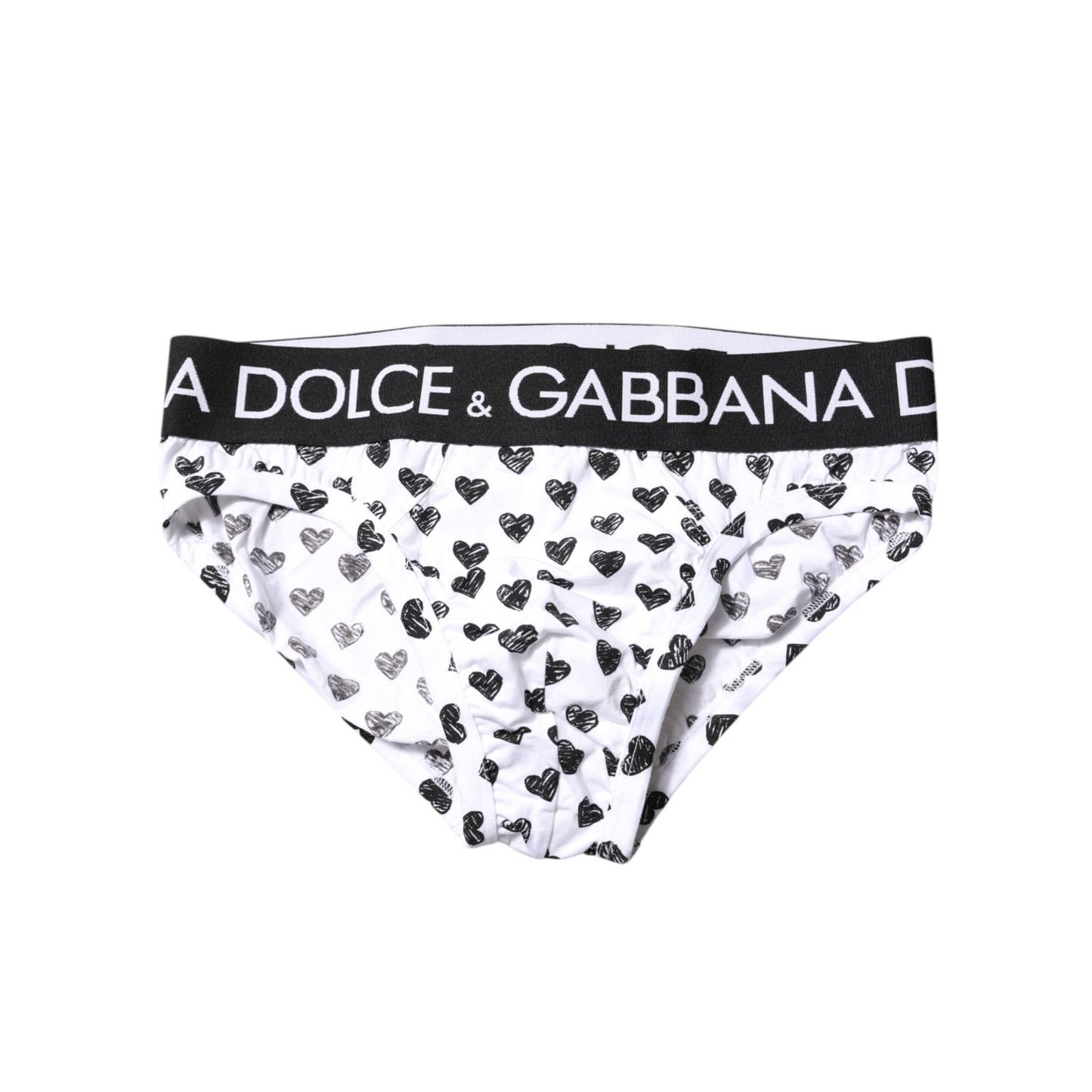 Dolce & Gabbana White Heart Printed Regular Brief Underwear Dolce & Gabbana