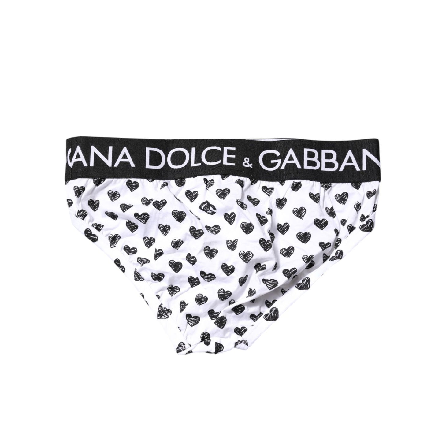 Dolce & Gabbana White Heart Printed Regular Brief Underwear Dolce & Gabbana