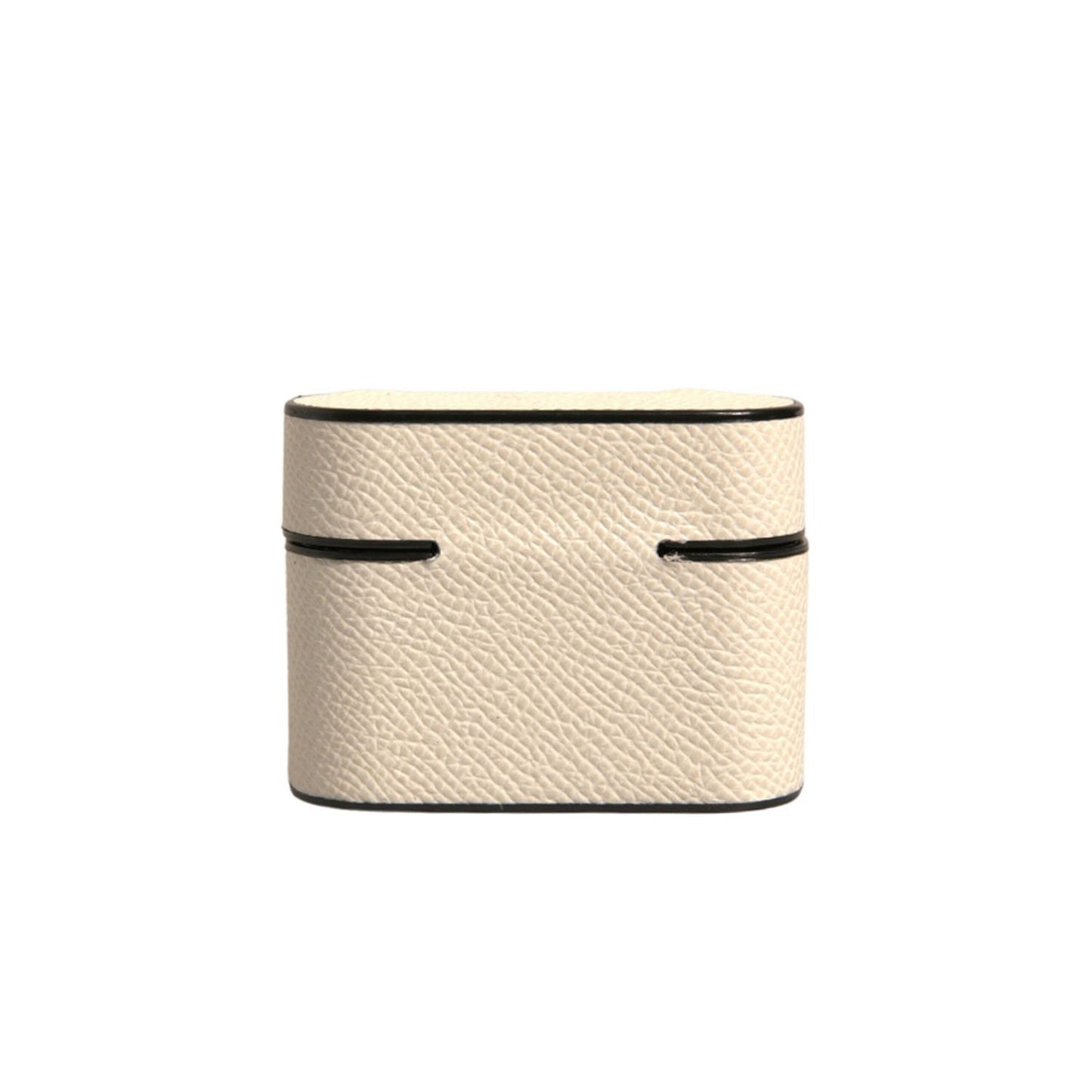 Dolce & Gabbana White Leather Metal Logo Plaque Holder Airpods Case Dolce & Gabbana