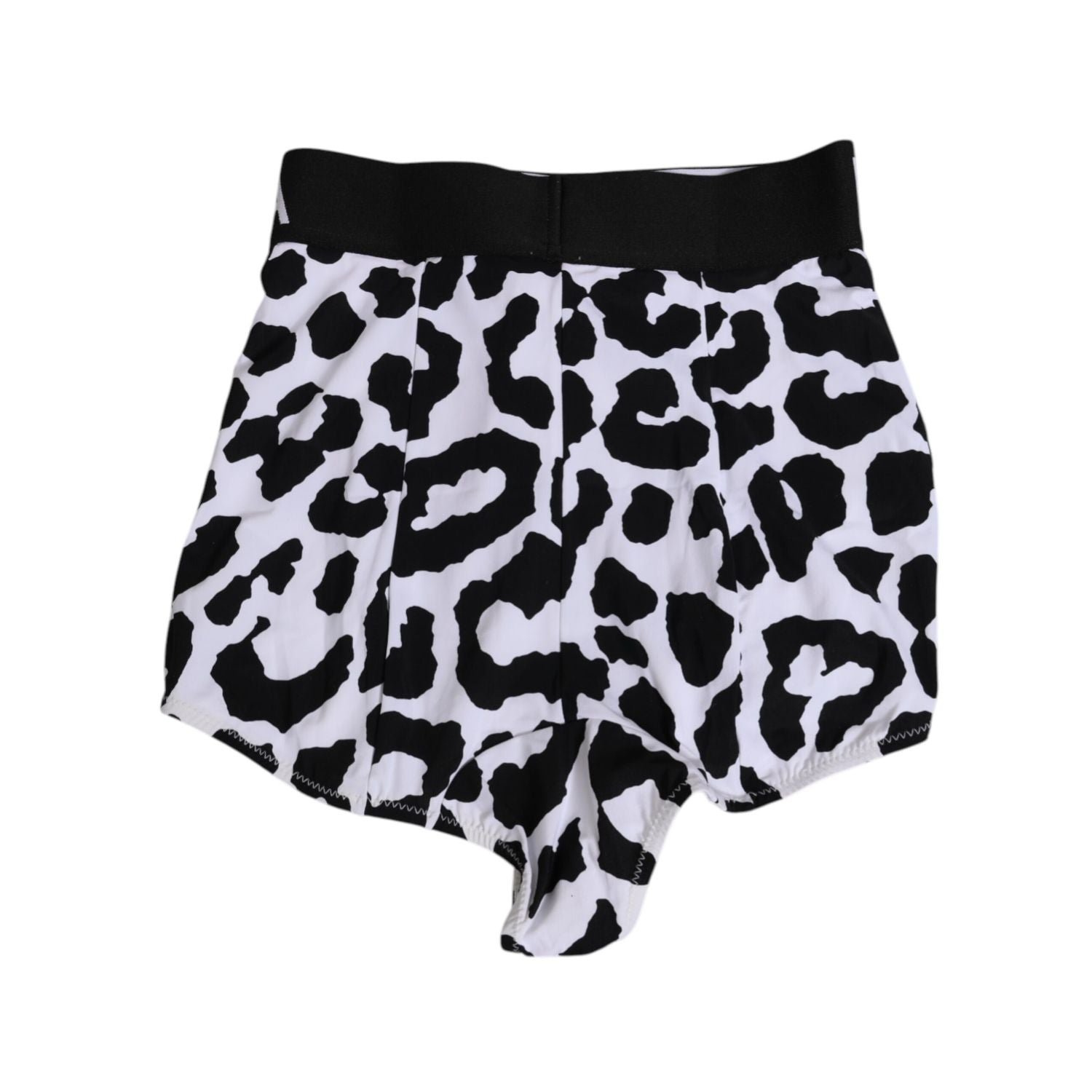 Dolce & Gabbana White Leopard Nylon High Waist Girdle Underwear