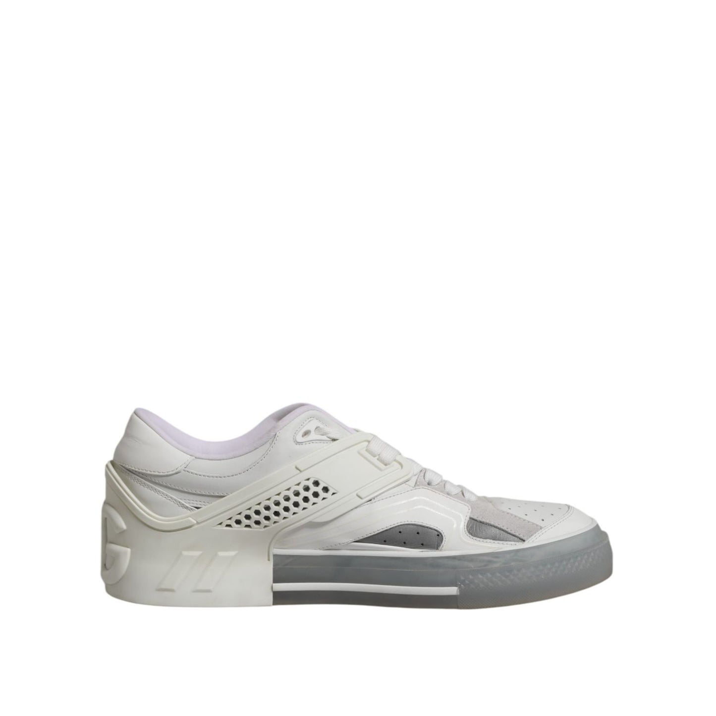 Dolce & Gabbana White Low Top DG Embossed Men Sneakers Shoes Dolce & Gabbana