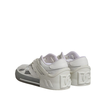 Dolce & Gabbana White Low Top DG Embossed Men Sneakers Shoes Dolce & Gabbana