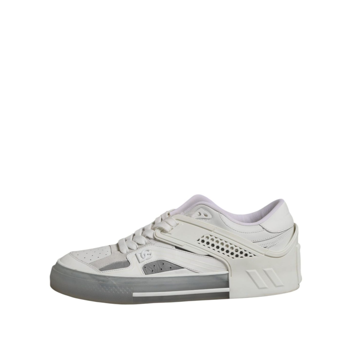 Dolce & Gabbana White Low Top DG Embossed Men Sneakers Shoes Dolce & Gabbana