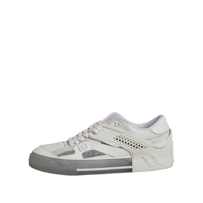 Dolce & Gabbana White Low Top DG Embossed Men Sneakers Shoes Dolce & Gabbana