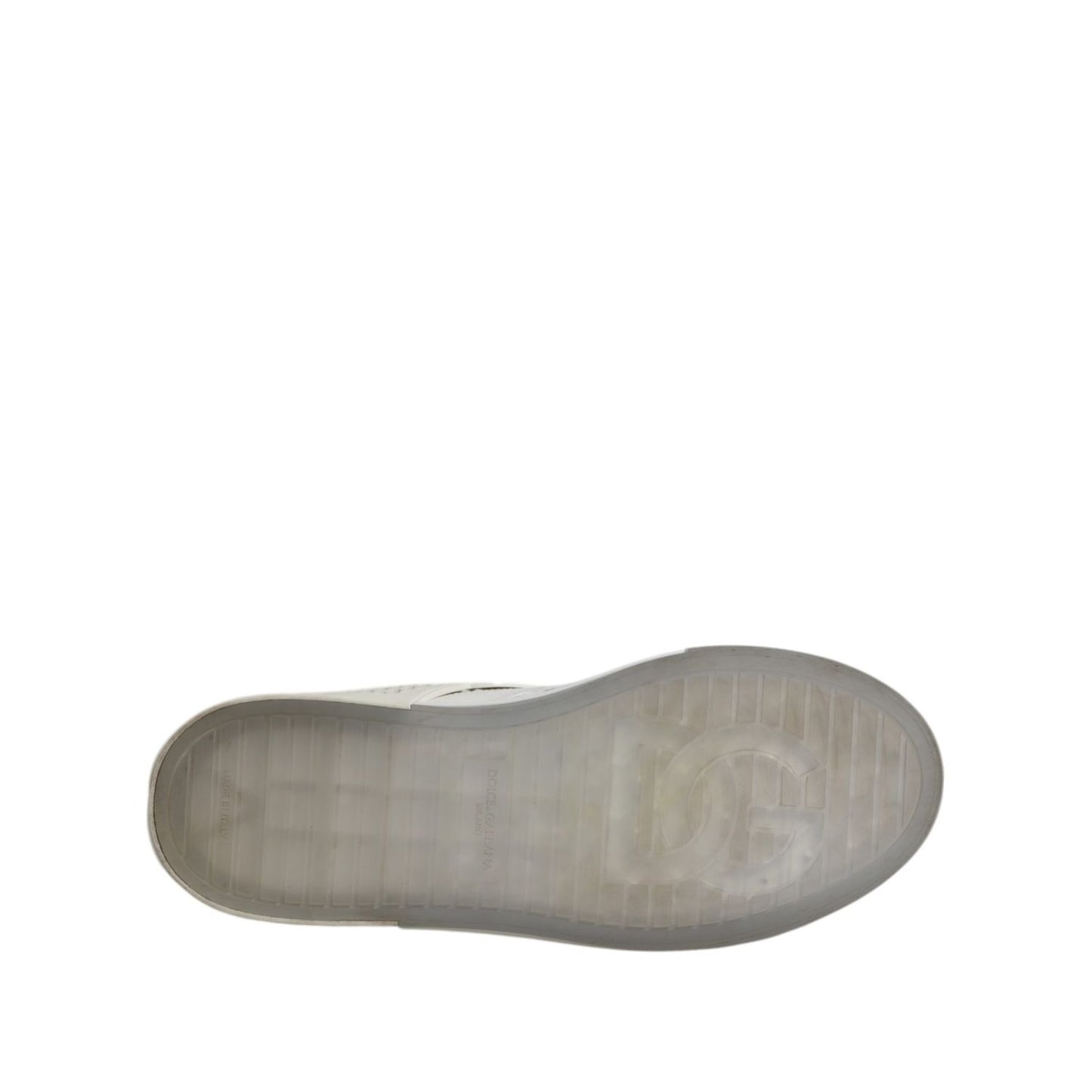 Dolce & Gabbana White Low Top DG Embossed Men Sneakers Shoes Dolce & Gabbana