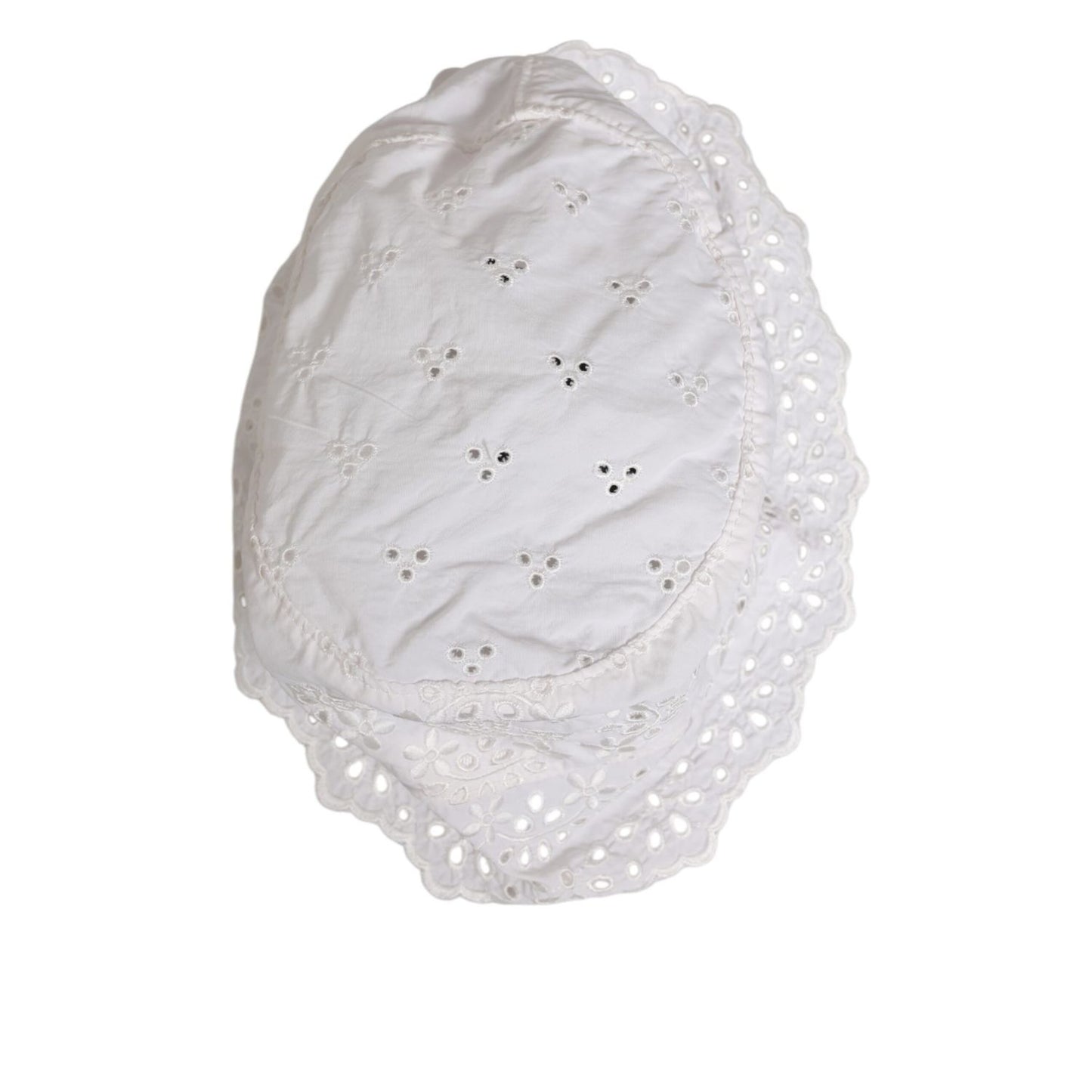 Dolce & Gabbana White Nylon Cut Out Bucket Logo Capello Hat Dolce & Gabbana