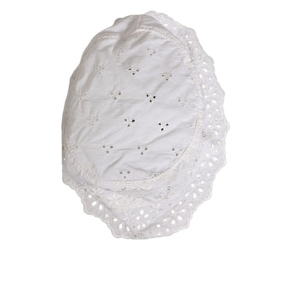 Dolce & Gabbana White Nylon Cut Out Bucket Logo Capello Hat Dolce & Gabbana