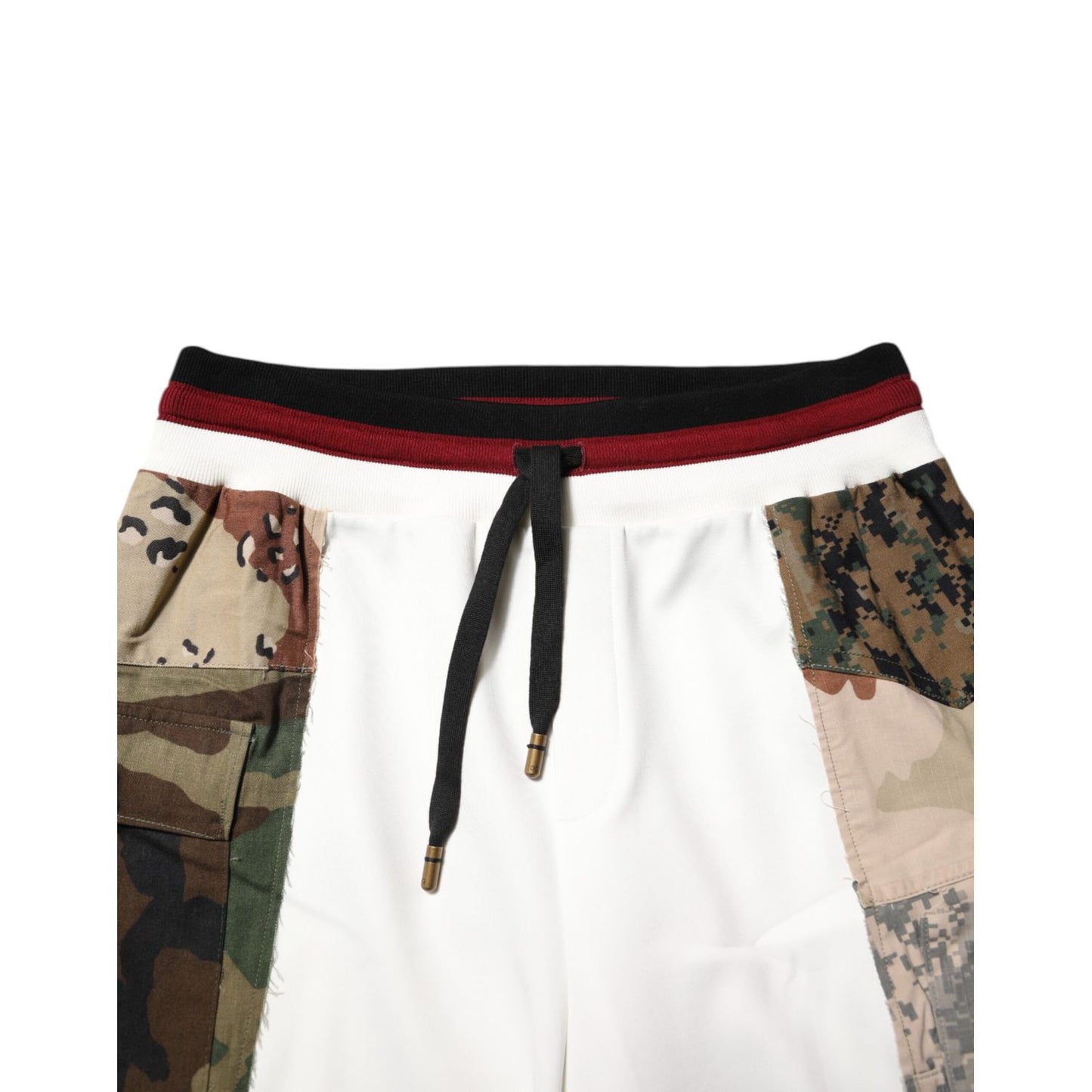 Dolce & Gabbana White Patchwork Jogger Pants Dolce & Gabbana