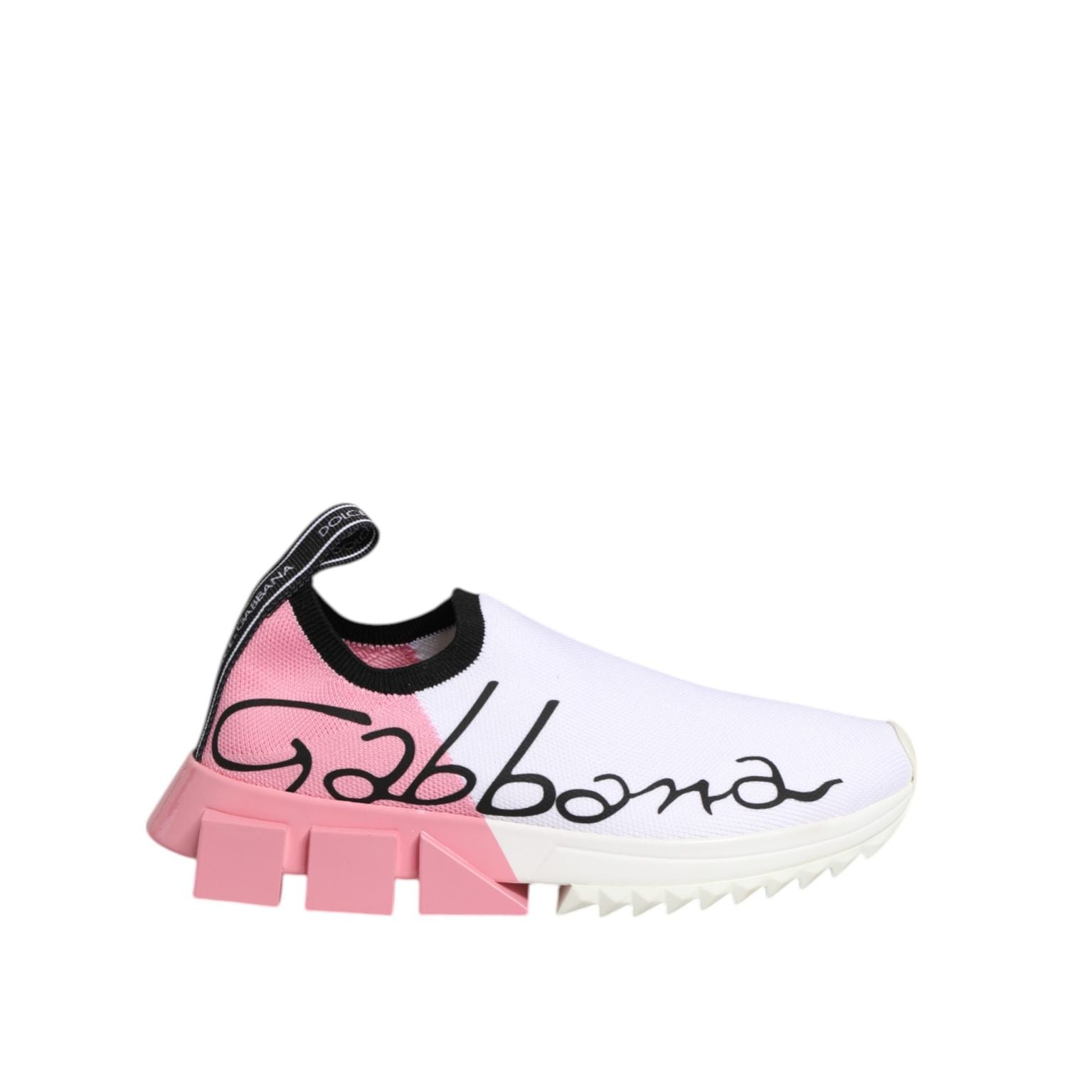 Dolce & Gabbana White Pink Low Top Sorrento Sneakers Shoes