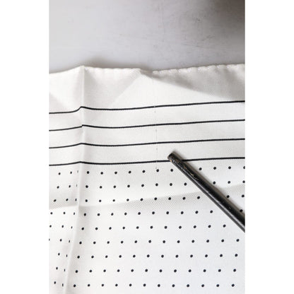Dolce & Gabbana White Polka Dots Square Handkerchief Scarf Dolce & Gabbana
