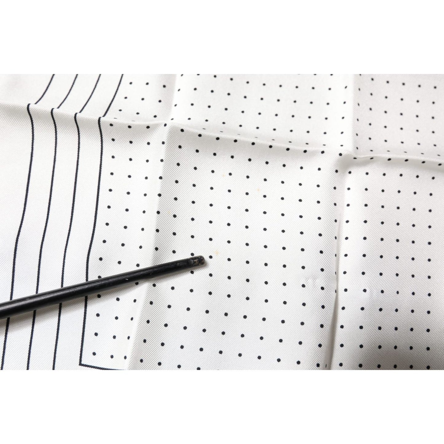 Dolce & Gabbana White Polka Dots Square Handkerchief Scarf Dolce & Gabbana