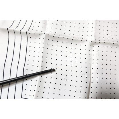 Dolce & Gabbana White Polka Dots Square Handkerchief Scarf Dolce & Gabbana
