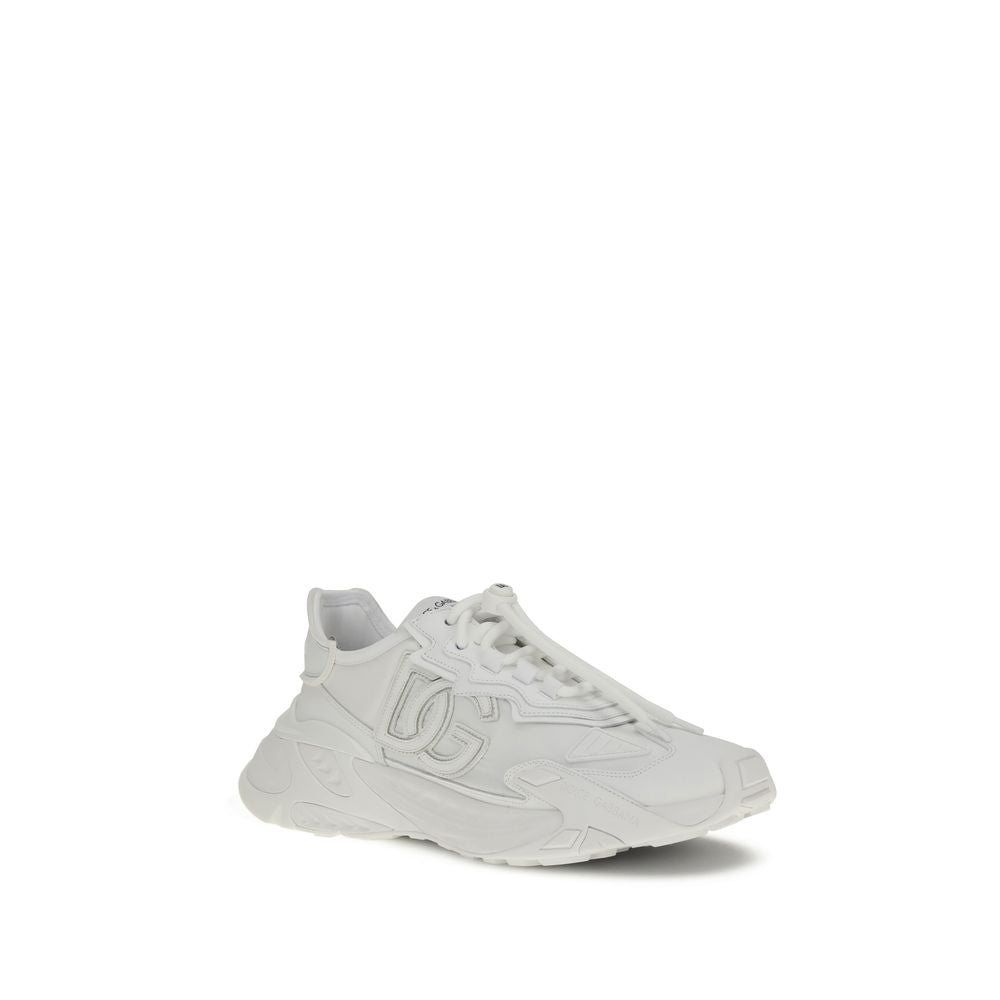 Dolce & Gabbana White Polyamide Athletic Sneakers Dolce & Gabbana