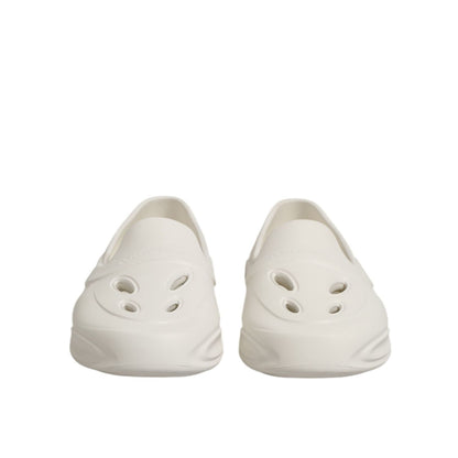 Dolce & Gabbana White Rubber Slides Low Top Sneakers Shoes Dolce & Gabbana